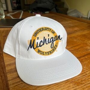 Michigan Wolverines SnapBack Hat - White